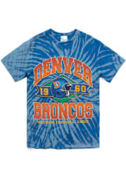 47 Denver Broncos Blue Vintage Tubular Twister Short Sleeve Fashion T Shirt