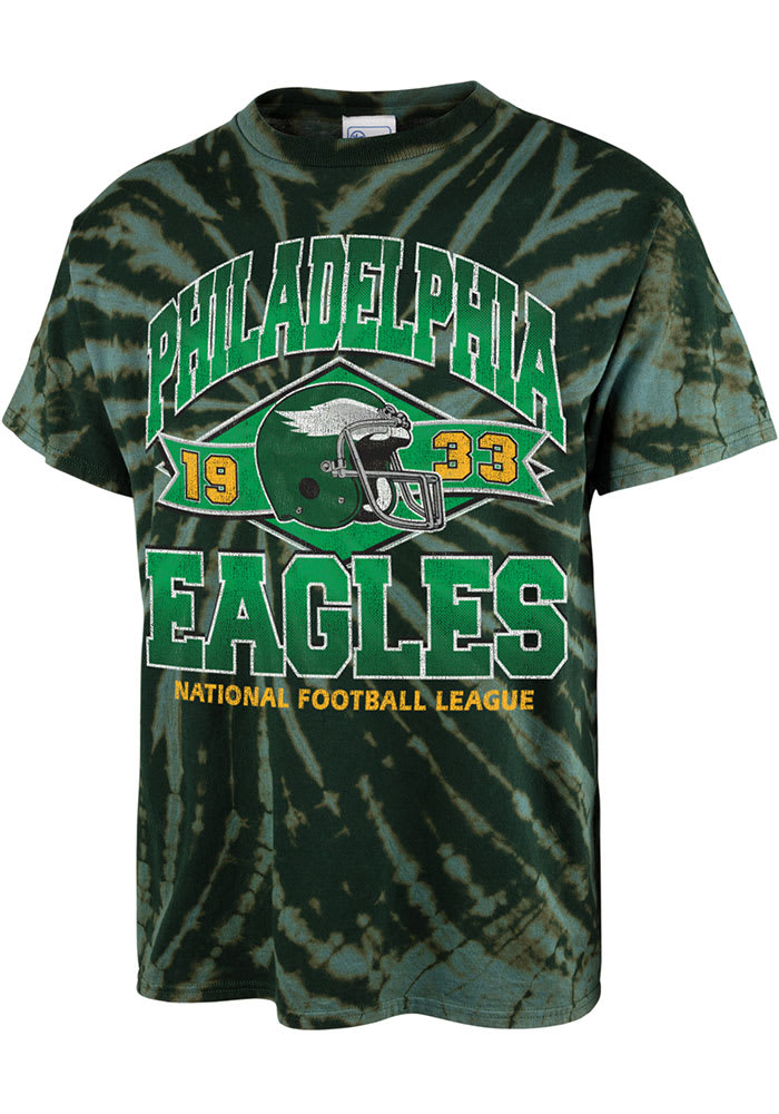 Philadelphia Eagles 47 Brand Green Vintage Tubular Logo T-Shirt