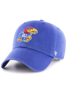 47 Kansas Jayhawks Baby Clean Up Adjustable Hat - Blue