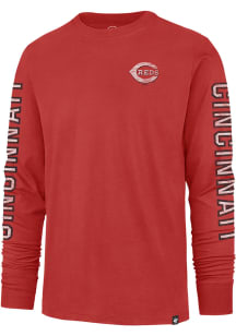 47 Cincinnati Reds Red Triple Threat Franklin Long Sleeve Fashion T Shirt