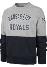 47 Kansas City Royals Mens Grey Gibson Long Sleeve Fashion Sweatshirt