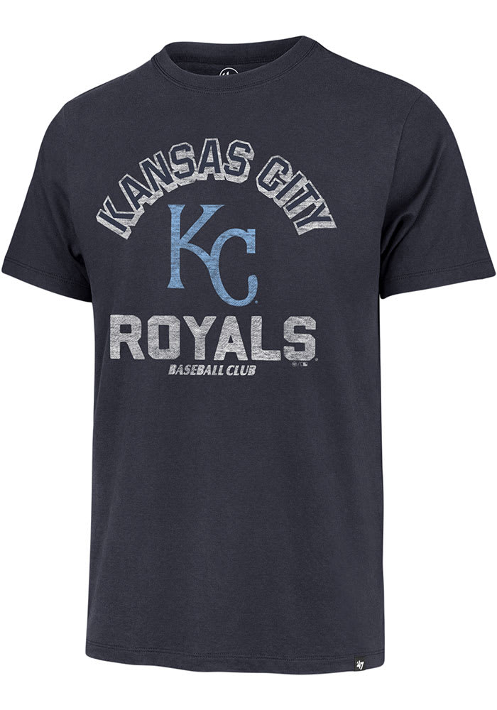 47 Kansas City Royals Navy Blue Retrograde Franklin Short Sleeve Fashion T Shirt