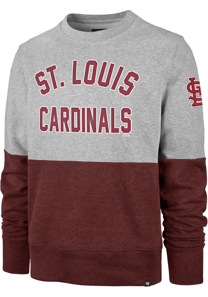 47 St Louis Cardinals Mens Grey Gibson Long Sleeve Fashion Sweatshirt