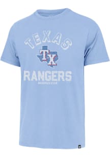 47 Texas Rangers Light Blue Retrograde Franklin Short Sleeve Fashion T Shirt