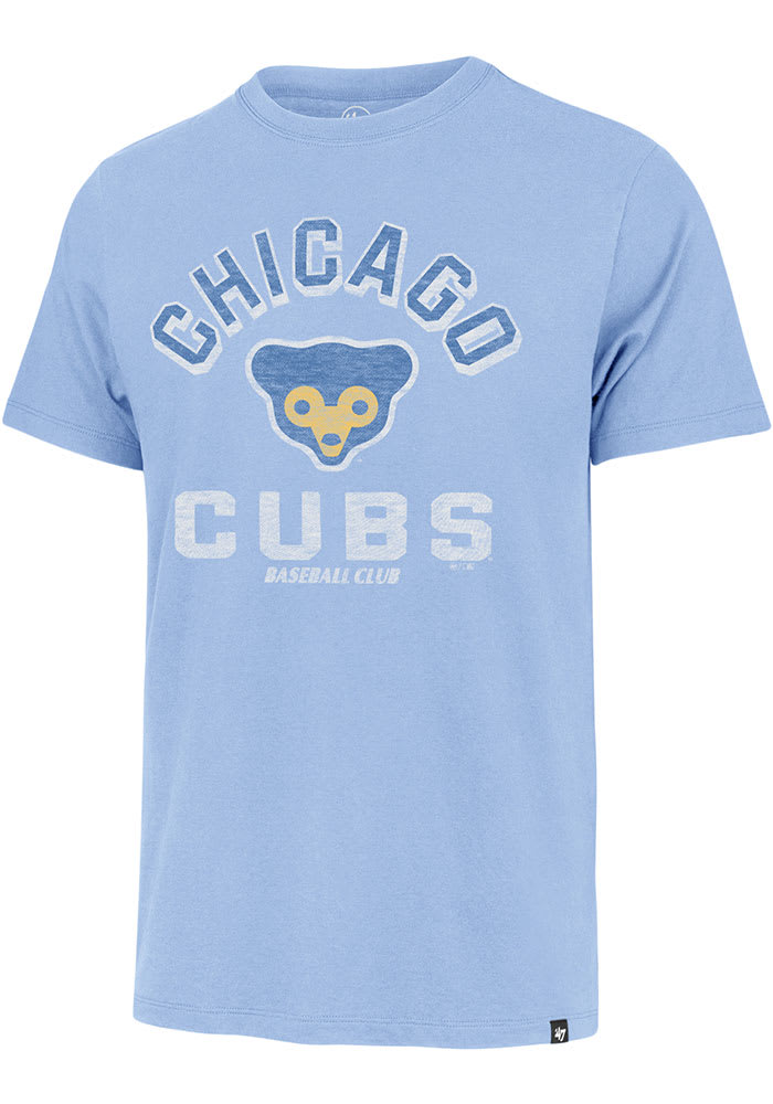 47 Chicago Cubs Light Blue Retrograde Franklin Short Sleeve Fashion T Shirt