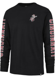 47 Cincinnati Reds Black Triple Threat Franklin Long Sleeve Fashion T Shirt