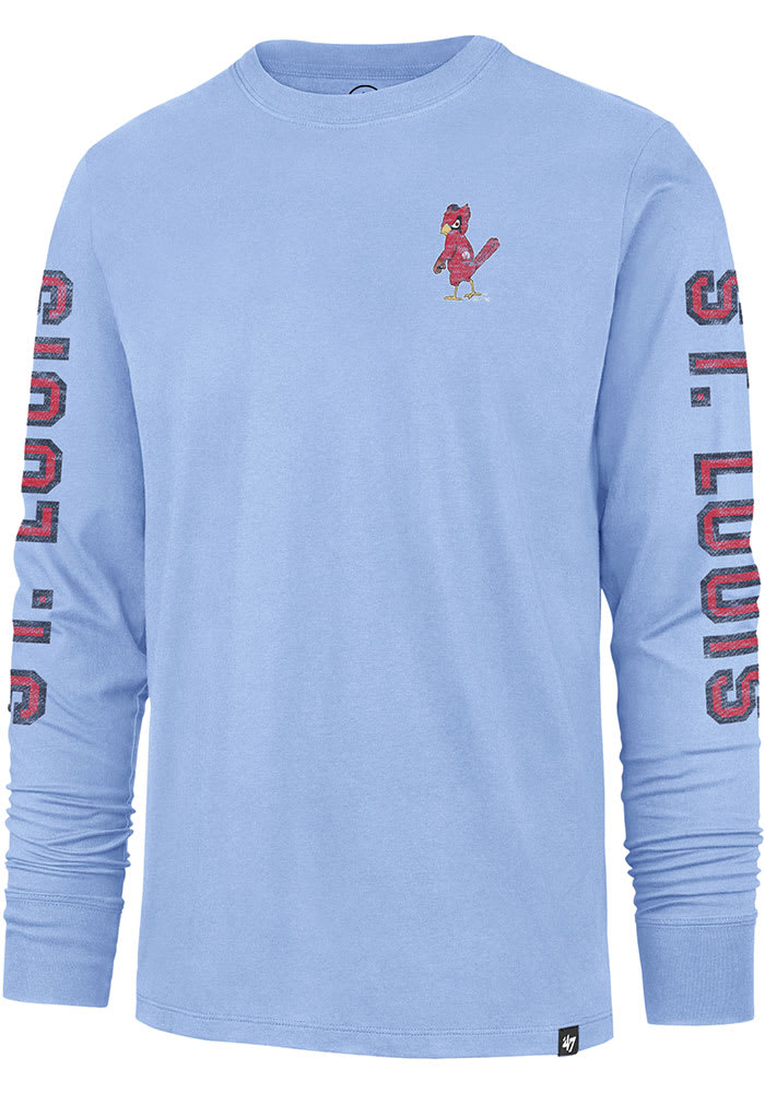 47 St Louis Cardinals Light Blue Triple Threat Franklin Long Sleeve Fashion T Shirt