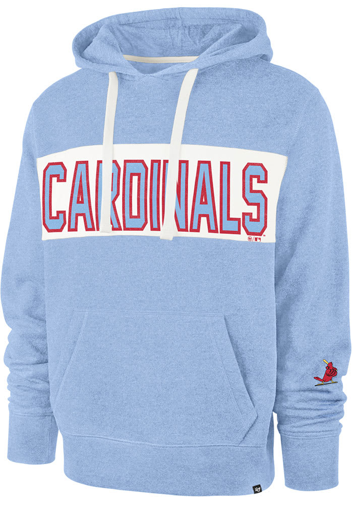 47 STL Cardinals Cardinals Light Blue Domino Long Sleeve Fashion Hood