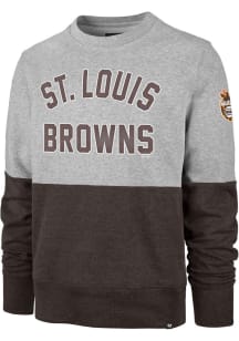 47 St Louis Browns Mens Grey Gibson Long Sleeve Fashion Sweatshirt