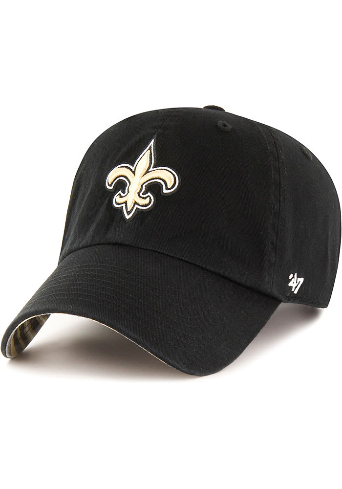 47 New Orleans Saints Zubaz Undervisor Clean Up Adjustable Hat - Black