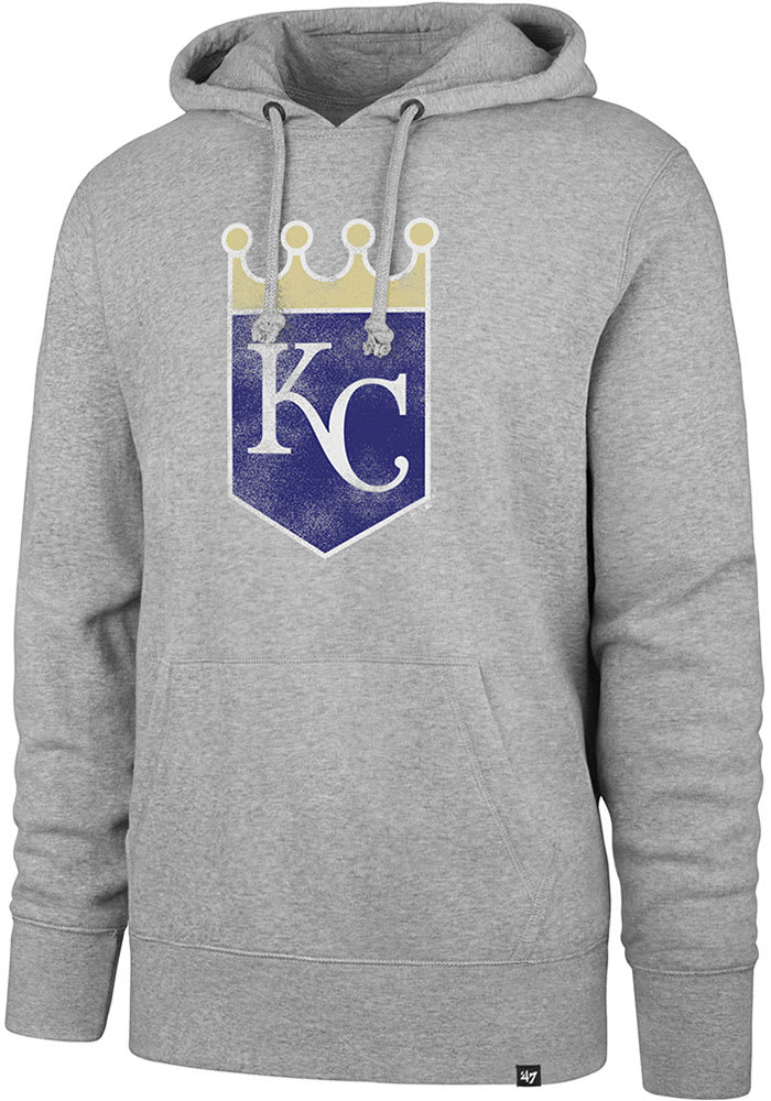 47 Kansas City Royals Mens Grey Imprint Headline Long Sleeve Hoodie