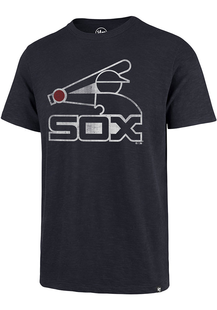 47 Chicago White Sox Navy Blue Coop Grit Vintage Scrum Short Sleeve Fashion T Shirt
