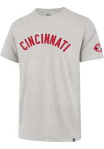 47 Cincinnati Reds Grey Coop Franklin Fieldhouse Short Sleeve Fashion T Shirt