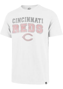 47 Cincinnati Reds White Stadium Wave Scrum Short Sleeve Fashion T Shirt