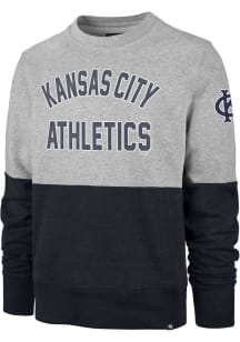 47 Kansas City Athletics Mens Grey Gibson Crew Long Sleeve Fashion Sweatshirt