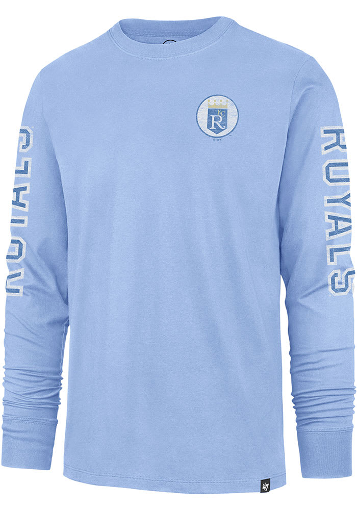47 Kansas City Royals Light Blue Triple Threat Franklin Long Sleeve Fashion T Shirt