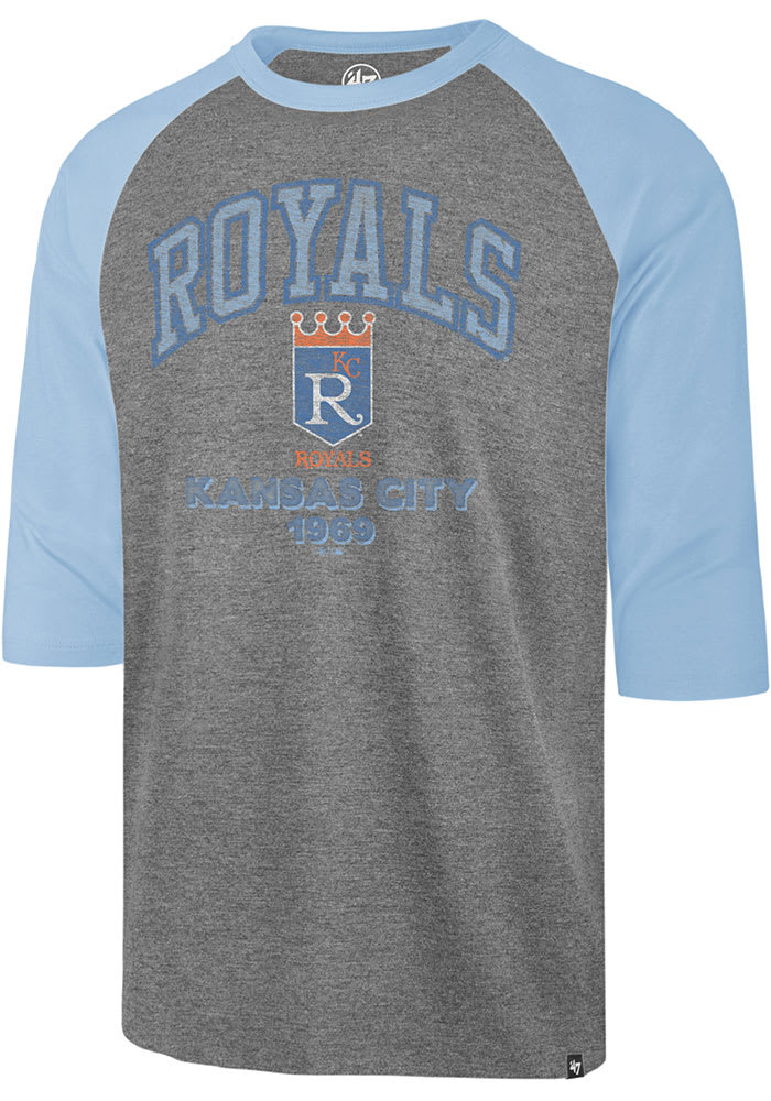 47 Kansas City Royals Light Blue Regime Franklin Raglan Long Sleeve Fashion T Shirt