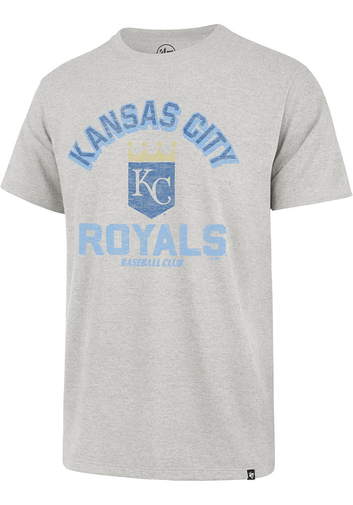 Kansas City Royals 47 Brand Womens V-Neck Scrum Gray Navy KC T