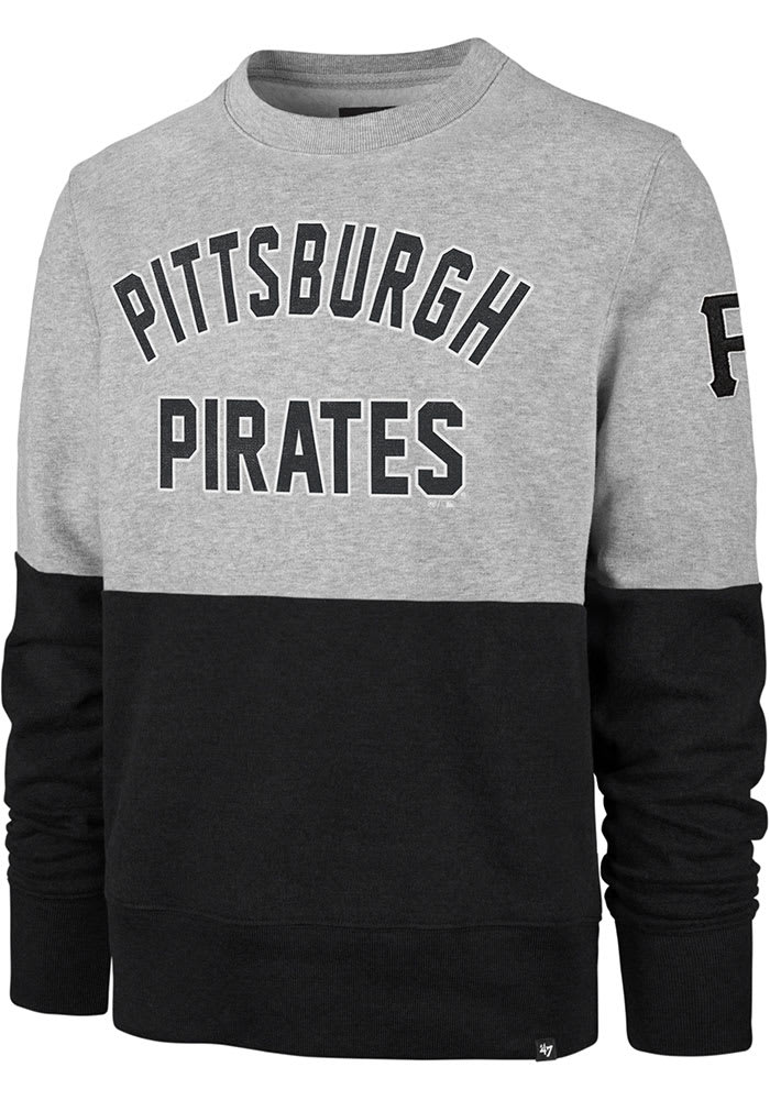 47 Pittsburgh Pirates Mens Grey Gibson Crew Long Sleeve Fashion Sweatshirt