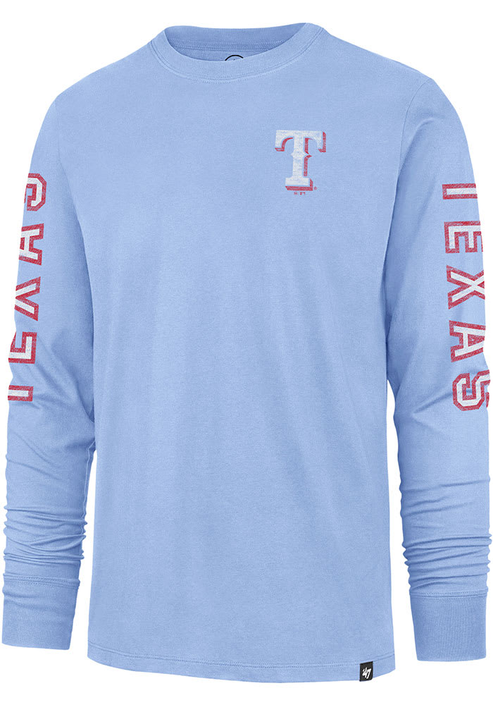 47 Texas Rangers Light Blue Two Peat Club Short Sleeve T Shirt