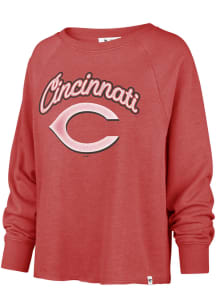 47 Cincinnati Reds Womens Red Emerson Crew Sweatshirt