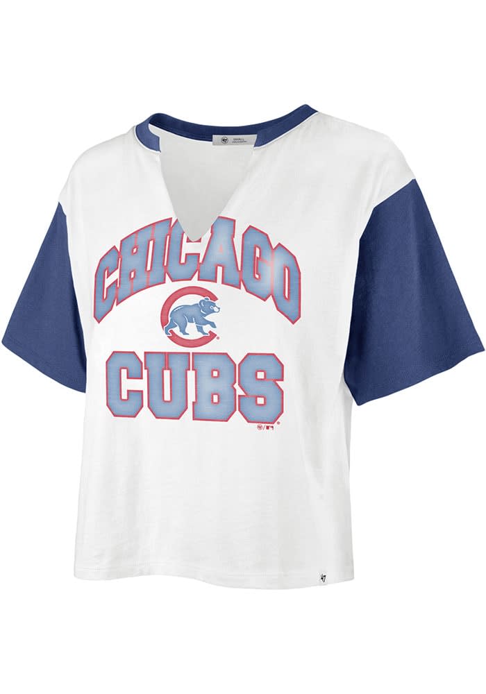 47 Chicago Cubs Womens White Dolly Short Sleeve T Shirt