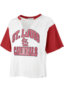 47 St Louis Cardinals Womens White Dolly Short Sleeve T-Shirt