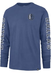 47 Dallas Mavericks Blue TRIPLE THREAT FRANKLIN Long Sleeve Fashion T Shirt