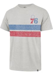 47 Philadelphia 76ers Grey BARS BOND FRANKLIN Short Sleeve Fashion T Shirt
