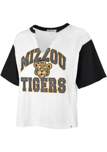 47 Missouri Tigers Womens White Dolly Crop Short Sleeve T-Shirt