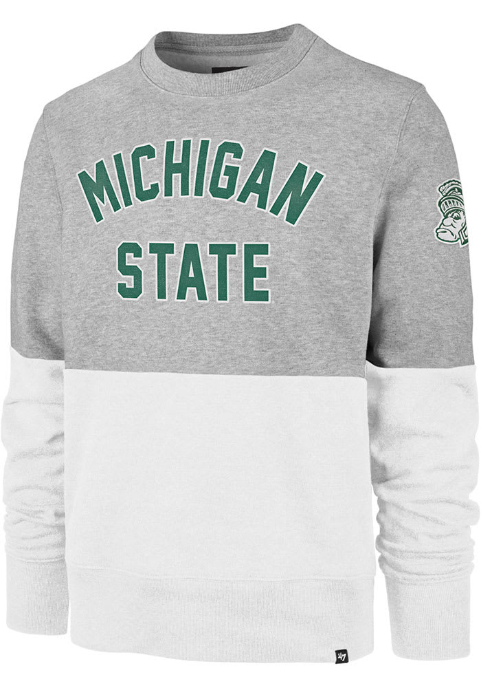 47 Michigan State Spartans Mens Grey Gibson Long Sleeve Fashion Sweatshirt