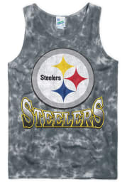 47 Pittsburgh Steelers Mens Grey BIG LEAGUER Short Sleeve Tank Top
