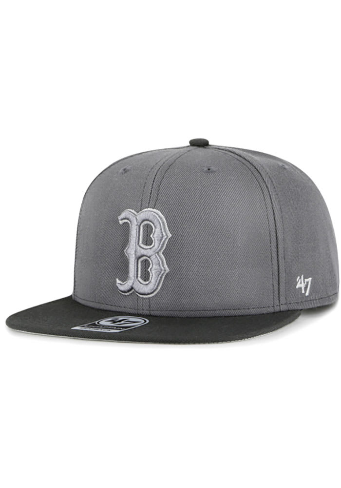 47 Boston Red Sox Grey World Series Side Patch Sure Shot Captain Mens Snapback Hat