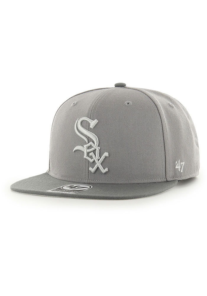 47 Chicago White Sox Grey World Series Side Patch Sure Shot Captain Mens Snapback Hat