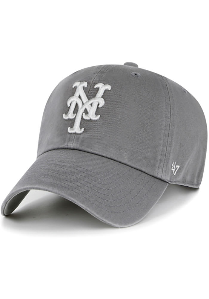 New York Mets 47 Brand Clean Up Dad Hat Black Baseball Cap