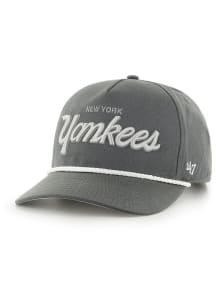 47 New York Yankees Crosstown Script Hitch Adjustable Hat - Charcoal