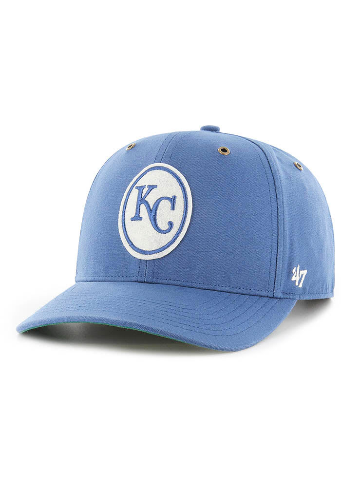 47 Kansas City Royals Back Track Midfield Adjustable Hat - Blue