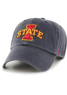 47 Iowa State Cyclones Clean Up Adjustable Hat - Charcoal