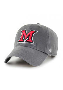 47 Miami RedHawks Clean Up Adjustable Hat - Charcoal