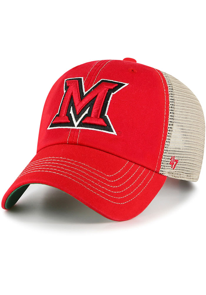 47 Miami RedHawks Trawler Clean Up Adjustable Hat - Red