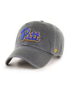 47 Pitt Panthers Clean Up Adjustable Hat - Charcoal