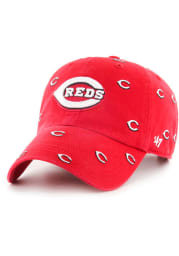 47 Cincinnati Reds Red Confetti Clean Up Womens Adjustable Hat