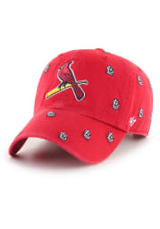 47 St Louis Cardinals Red Confetti Clean Up Womens Adjustable Hat