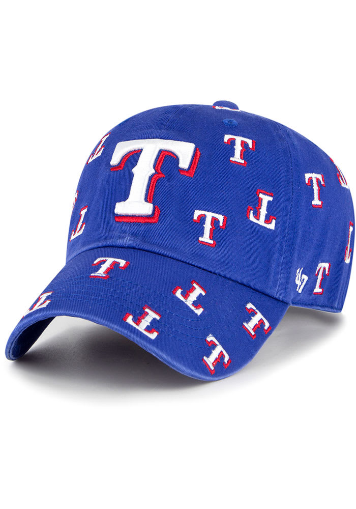 47 Texas Rangers Blue Confetti Clean Up Womens Adjustable Hat