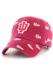 47 Indiana Hoosiers Crimson Confetti Clean Up Womens Adjustable Hat