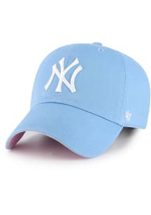 47 New York Yankees Ballpark Pink UV Clean Up Adjustable Hat - Light Blue