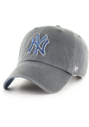 47 New York Yankees Pastel Pop Clean Up Adjustable Hat - Charcoal