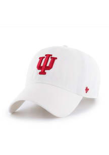 47 White Indiana Hoosiers Clean Up Adjustable Hat