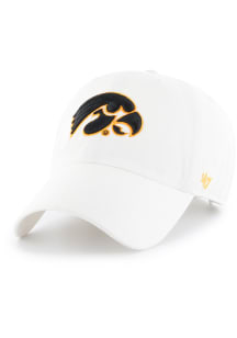 47 White Iowa Hawkeyes Clean Up Adjustable Hat