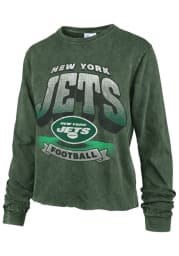 47 New York Jets Womens Green Indio Vintage LS Tee